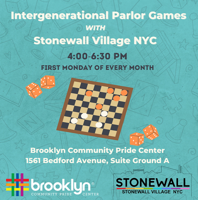 A flyer for a game of chess with stonewall village nyc.