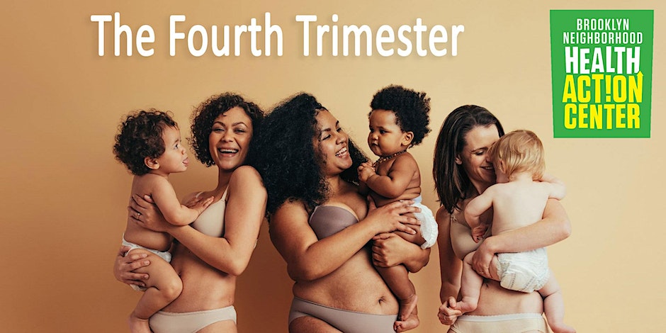 A flyer showing a diverse group of mothers holding their babies.