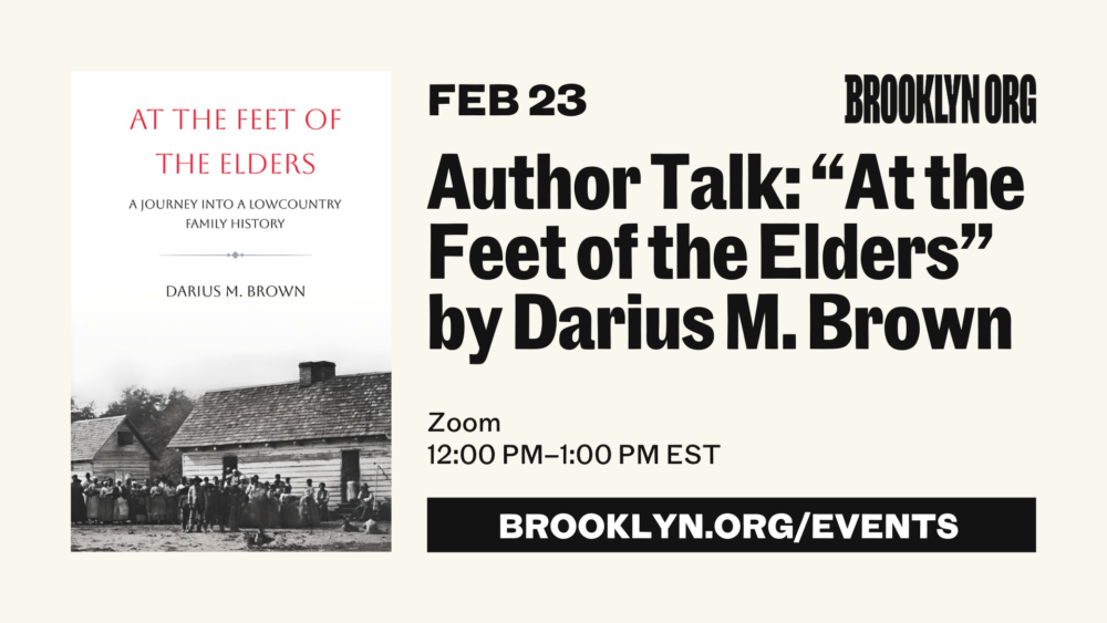 Author talk at the feet of the elders by darius m brown.