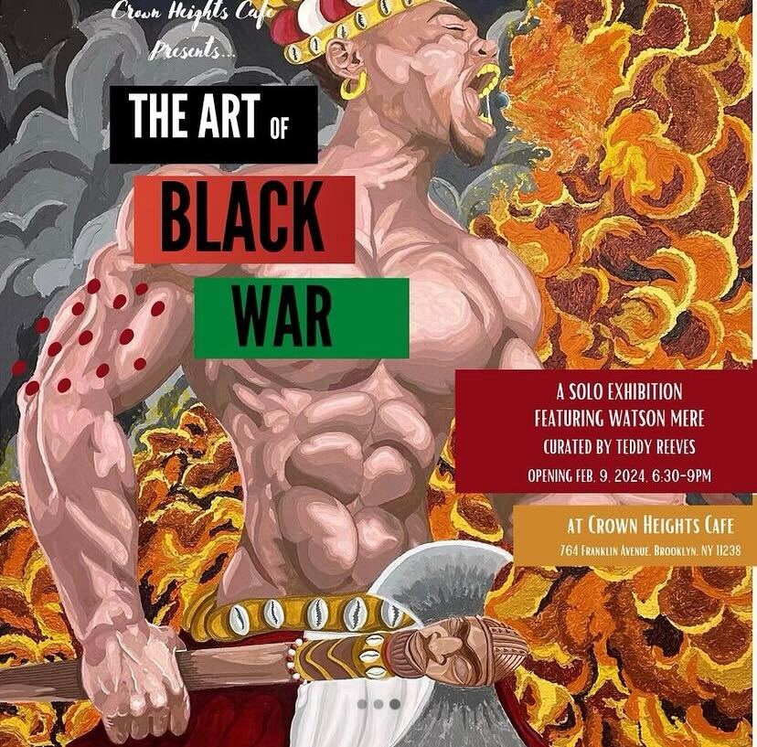 The art of black war poster.