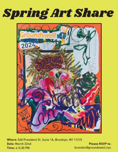 A poster for spring art share.