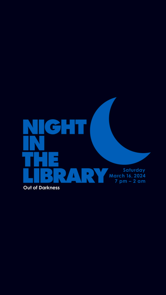 Night in the library logo.