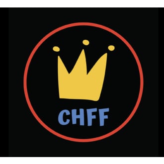 A yellow crown icon with the letters "CHFF" in blue beneath it, enclosed in a black circle with a red outline.