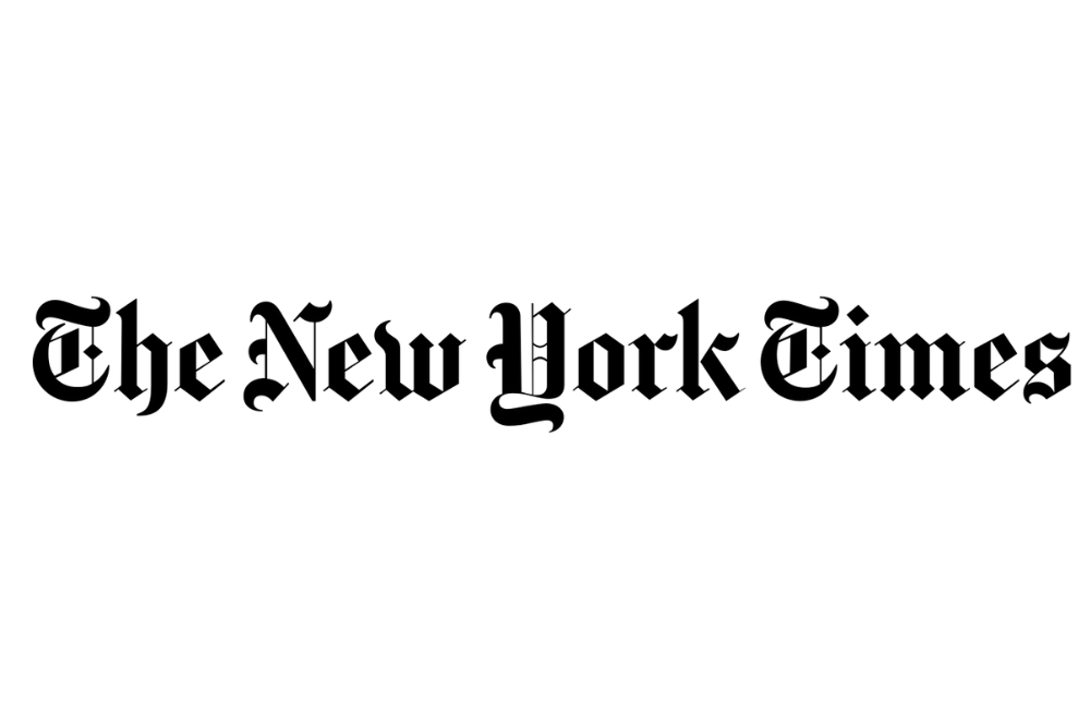 The New York Times logo in black gothic font on a white background.