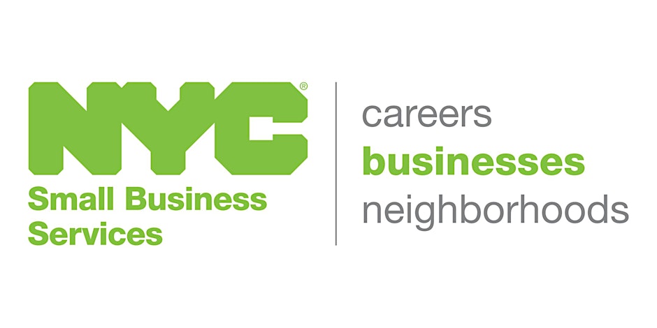 NYC Small Business Services logo with the words "careers," "businesses," and "neighborhoods" in green and gray text.