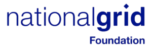 The image shows the "national grid Foundation" logo with "grid" in bold dark blue font and the rest of the text in a lighter blue.
