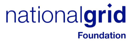 The image shows the "national grid Foundation" logo with "grid" in bold dark blue font and the rest of the text in a lighter blue.