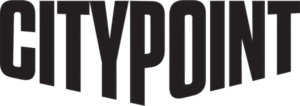 The word "CITYPOINT" is displayed in bold, black, uppercase letters with the bottom edge forming a downward-pointing V shape.